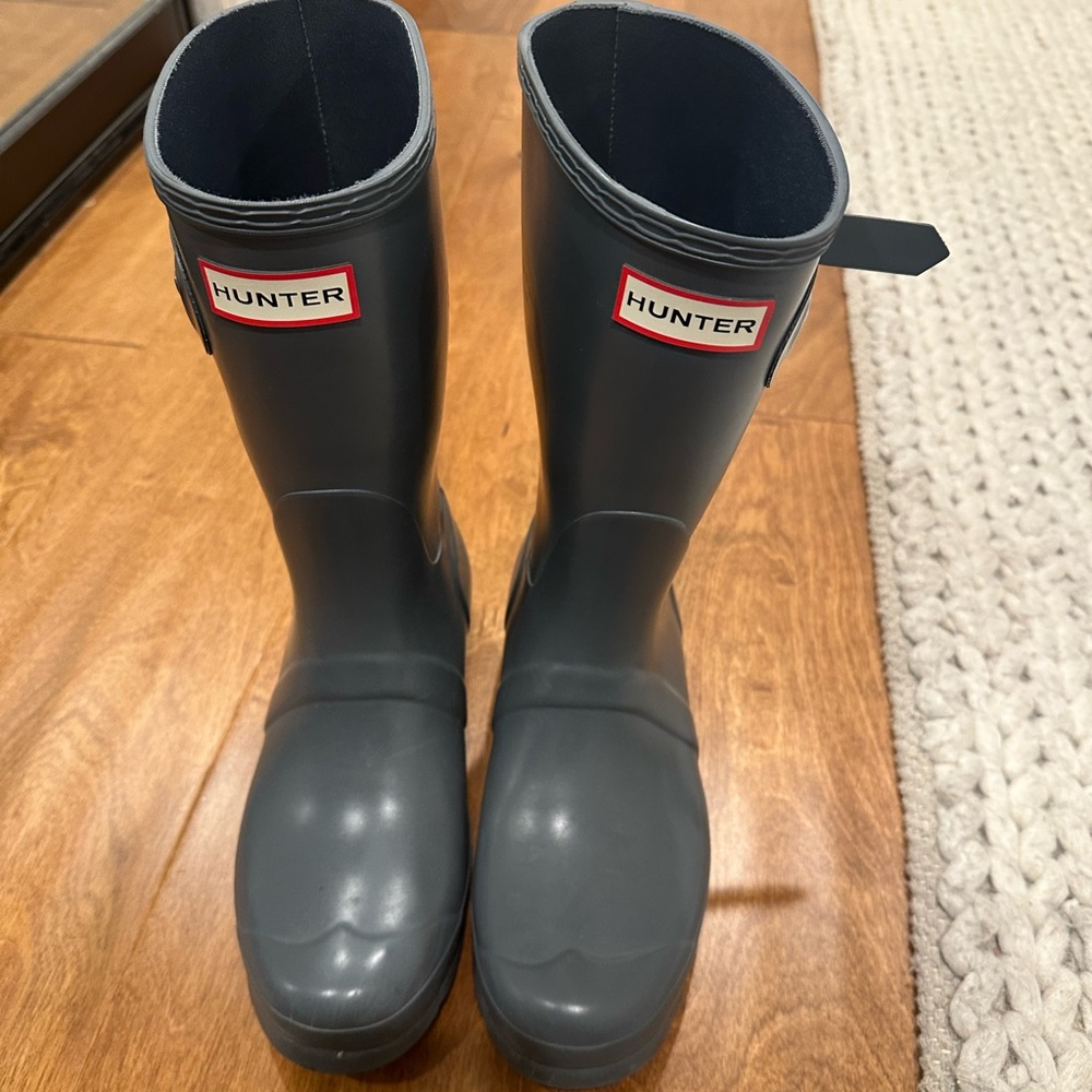 Gray Hunter Rain Boots